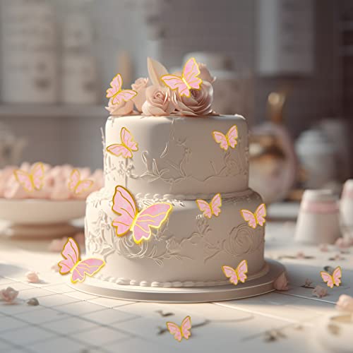 WOW DING 60Pcs 3D Butterfly Cupcake Toppers 1