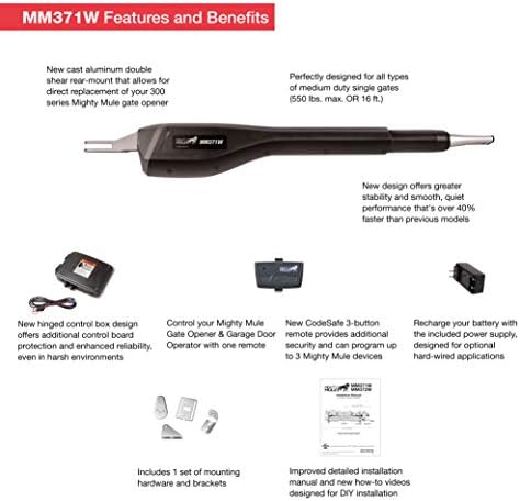 Mighty Mule MM371W Automatic Gate Opener Kit 1