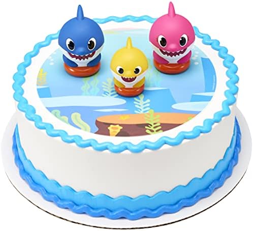 DecoSet Baby Shark Cake Topper 3-Piece Set