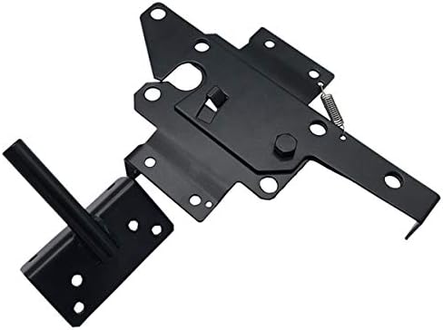 SANKINS Heavy Duty Self-Locking Gate Latch Black Steel