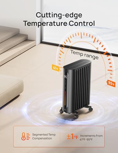 Dreo Oil Filled Radiator Heater with Remote Control and 10 Safety Features 1