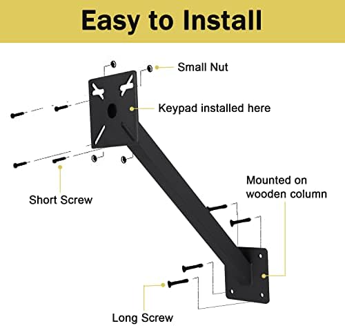 YZZHAJ Heavy Duty Gooseneck Keypad Mount Bracket Black