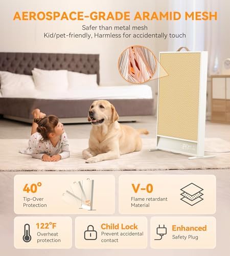 SUNKOS Space Heater with Thermostat and Far-Infrared Heat
