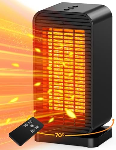BALKO 1500W Electric Space Heater with Remote Control and Thermostat