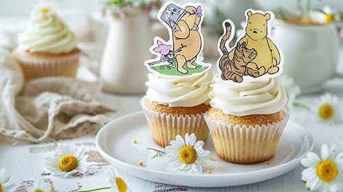 36 Pcs Winnie the Pooh Cake Toppers for Baby Shower