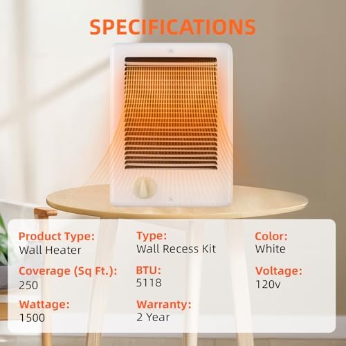 Hai Feipn Upgraded Electric Wall Heater with Thermostat