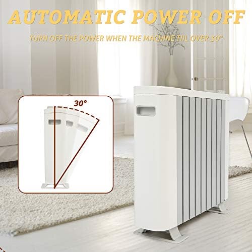E-Macht Oil Filled Heater 1000W with Thermostat Safety Features