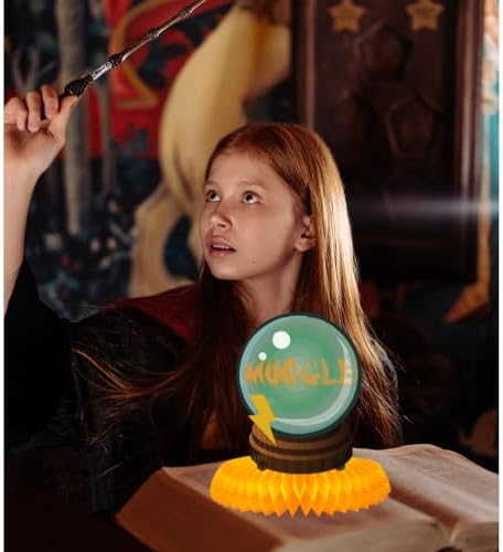 9 Pcs Magical Honeycomb Centerpieces Wizard Party Decor