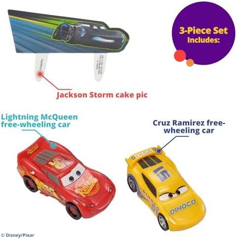 DecoSet Disney and Pixar Cars 3 Cake Topper 3-Piece Set