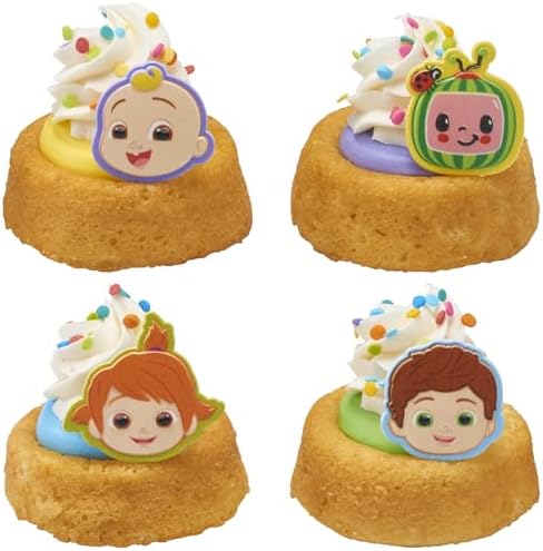 DecoPac CoComelon Cupcake Rings - 24 Pack with JJ YoYo TomTom