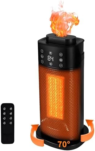 BNTET 2-in-1 Ceramic Heater with Humidifier and 3D Flame Effect