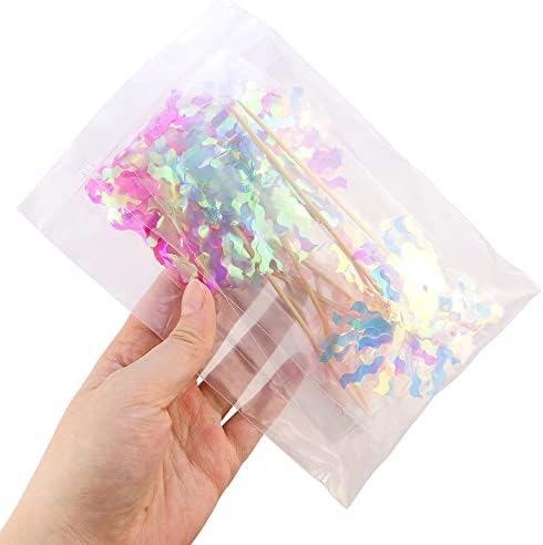 10 Pcs Foil Firework Cake Toppers Sparkle Decor
