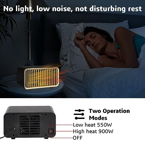 YOUCIDI 550W 900W Dual Mode Electric Space Heater