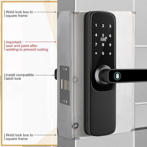Blulu Gate Lock Box for Double Keypad Steel Gate Box 60mm Backset