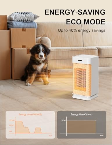 MEIIS 95 Inch PTC Space Heater with Remote and Light 1