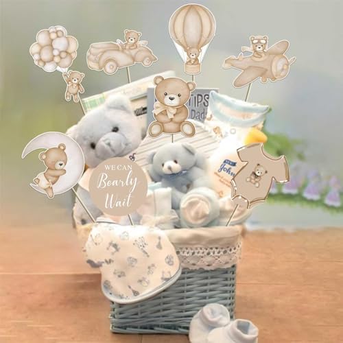 Zliisang 16Pcs Bear Baby Shower Centerpieces