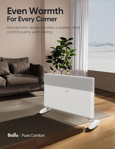 Ballu 1500W Convection Panel Space Heater with Wifi Remote Alexa Compatibility