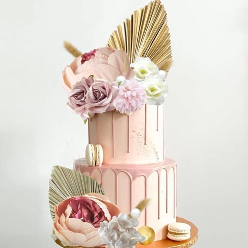LEFUBABY 32 PCS Boho Cake Toppers Decorations