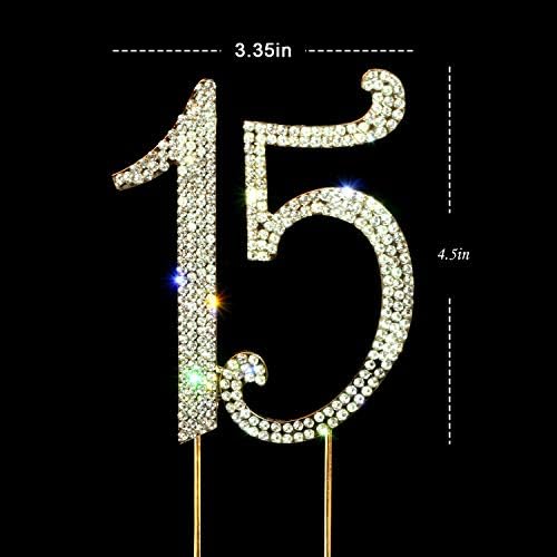 Scotamalone 15 Cake Topper Rhinestone Diamond Bling