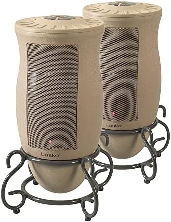 Lasko 1500 Watt Decorative Base Space Heater 2 Pack Tan