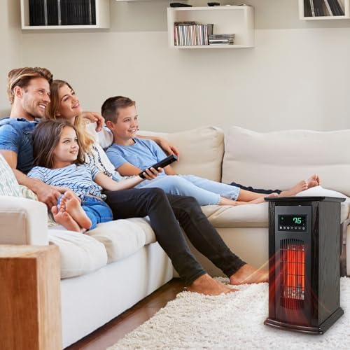 LifePro Tower Space Heater with Remote - Black