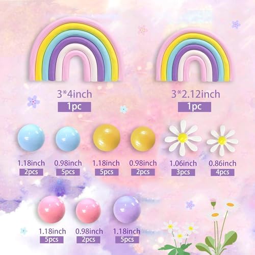 35 Piece Groovy Cake Toppers Boho Decorations Set