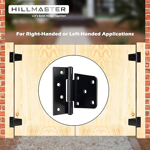 HILLMASTER 35 Inch Heavy Duty Gate Hinges 2 Pack
