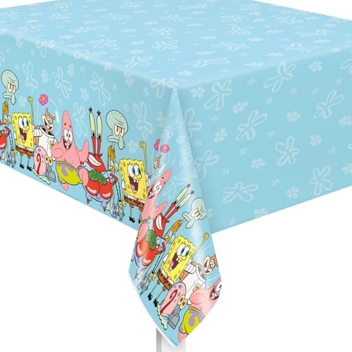 Unique Spongebob Squarepants Plastic Table Cover - 54 x 84 1 Pc