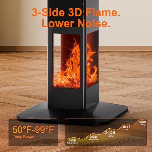 SUNGDOGIN 31 Electric Space Heater with 3D Flame and Remote Control