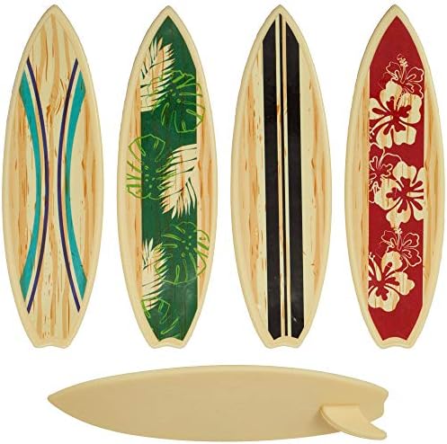CakeDrake 4-Piece Surfboard Tropical Party Decoration Set