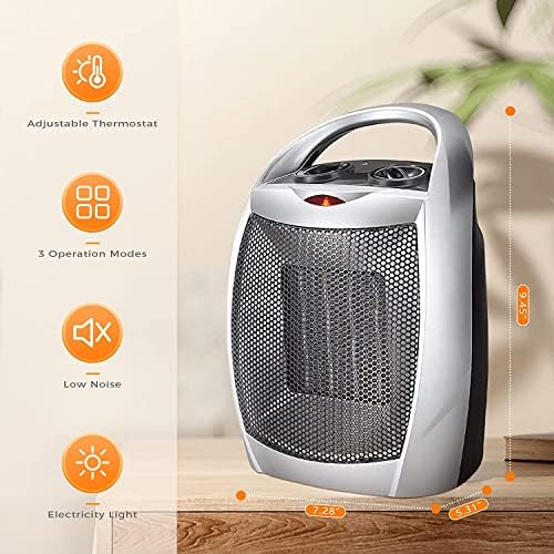 Antarctic Star 750W1500W Ceramic Space Heater with Thermostat
