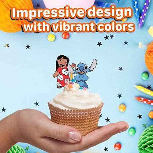 24 Lilo Kids Fun Cupcake Toppers - Birthday Decorations