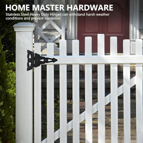 8 Inch Decorative T-Hinge 4 Pack Black Finish
