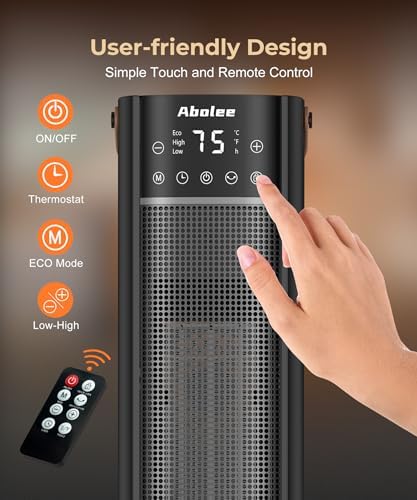 Abolee 26 Electric Heater with Remote and Oscillation