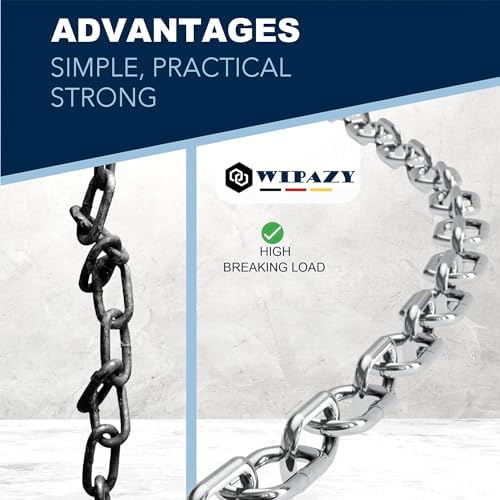 WIPAZY 20 Chain Lock with Dual Clips for Gates Pet Enclosures