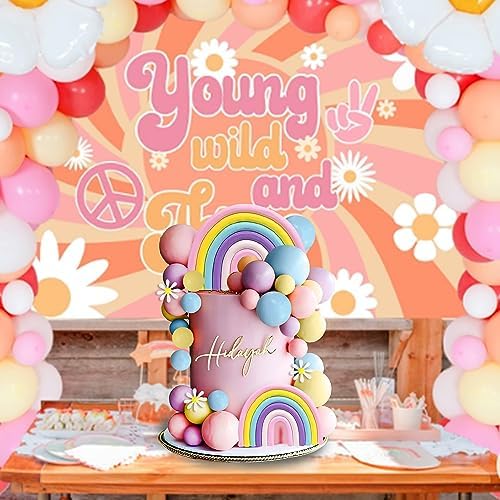 35 Piece Groovy Cake Toppers Boho Decorations Set