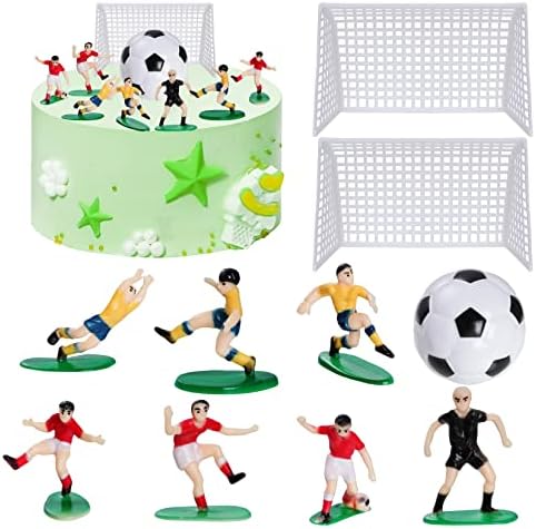 Soccer Cake Toppers Set 10 Pieces for Sport Parties