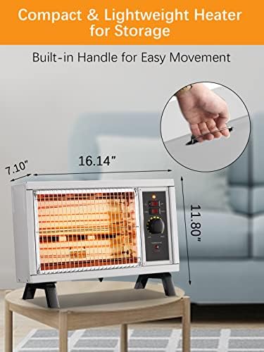JASUN Electric Space Heater Fast Heating with Adjustable Thermostat