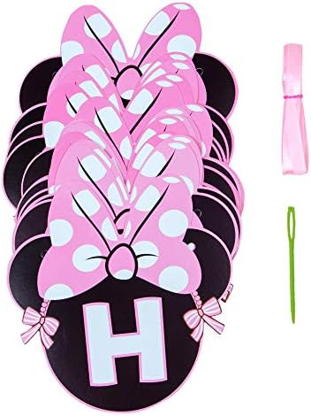 CHuangQi Minnie Birthday Banner Decorations