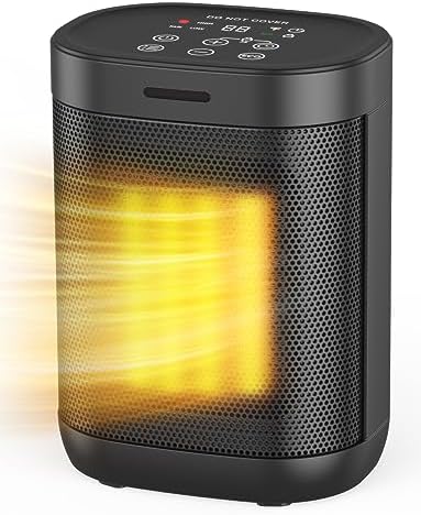 Pereysi 1500W Compact Space Heater with ECO Mode Digital Thermostat