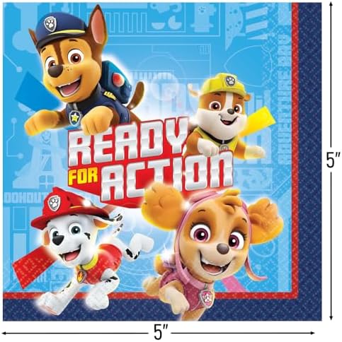 Paw Patrol Beverage Paper Napkins - 5x5 Pack of 16