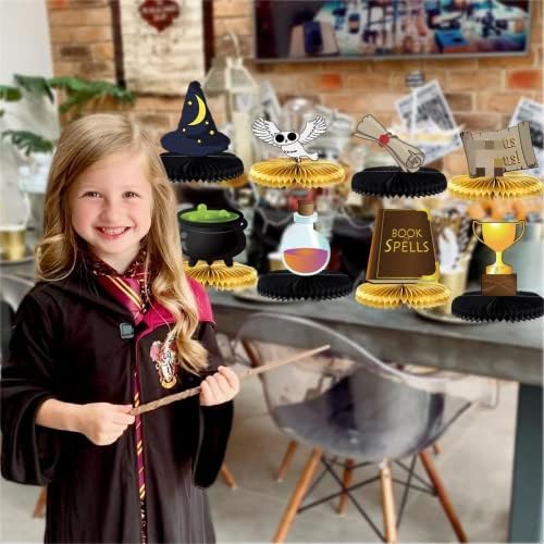 8Pcs Magical Wizard Honeycomb Centerpieces for Party Decor