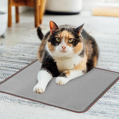 QOUBAI Heated Floor Mat 22x20 Inch Foot Warmer for Home Office