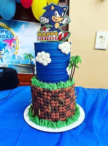 Sonic Gamer Birthday Cake Topper Set