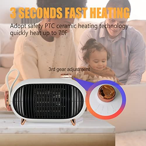METKIIO Space Heater - Energy Efficient Quiet Retro Style
