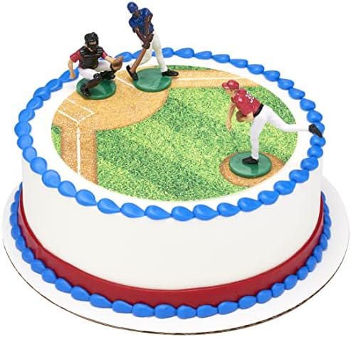 DecoSet Batt Up 3-Piece Cake Toppers Red Blue