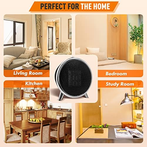 Comfort Zone 1500W Ceramic Space Heater with Thermostat and Safety Features