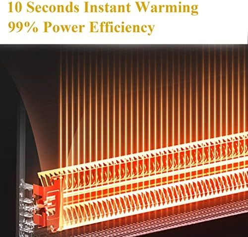 Fadidio 1500W Electric Space Heater with Touch Thermostat and Wheels