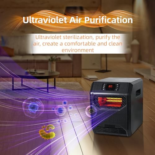 RealSmart 1500W Infrared Space Heater with UVC Purification and 3 Modes
