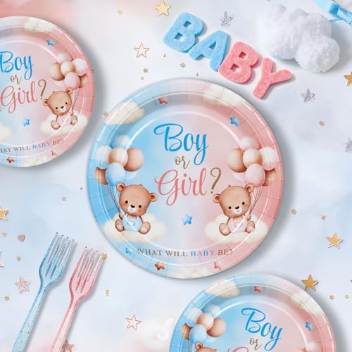 Lopeastar 154Pcs Bear Gender Reveal Decorations Set